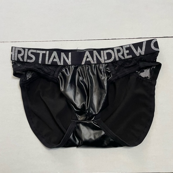 Andrew Christian lace and leather briefs - medium - Picture 1 of 3